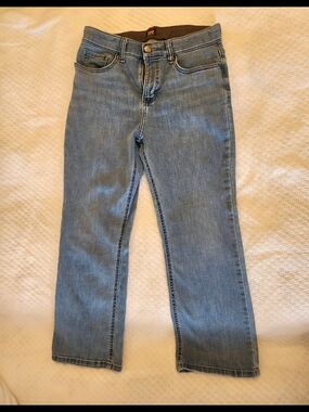 Lee Cropped Medium Blue Wash Jeans